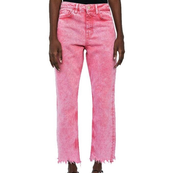 zara pink mom jeans